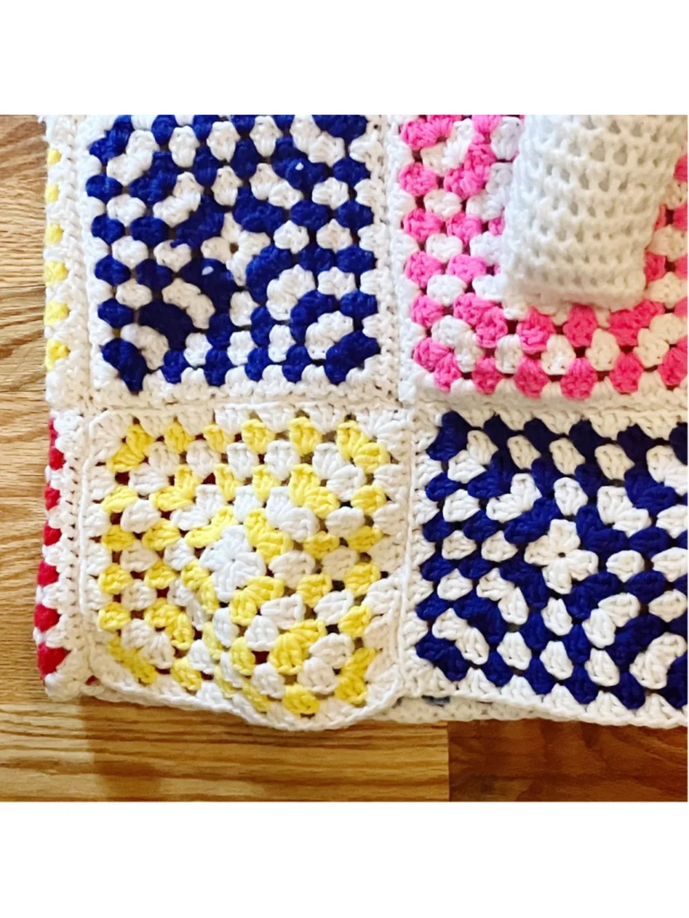 Handmade Crochet Amigurumi Unicorn Blanket Granny Squares 31” X 53” Multicolored